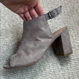 Women's Taupe Block Heel Sandals